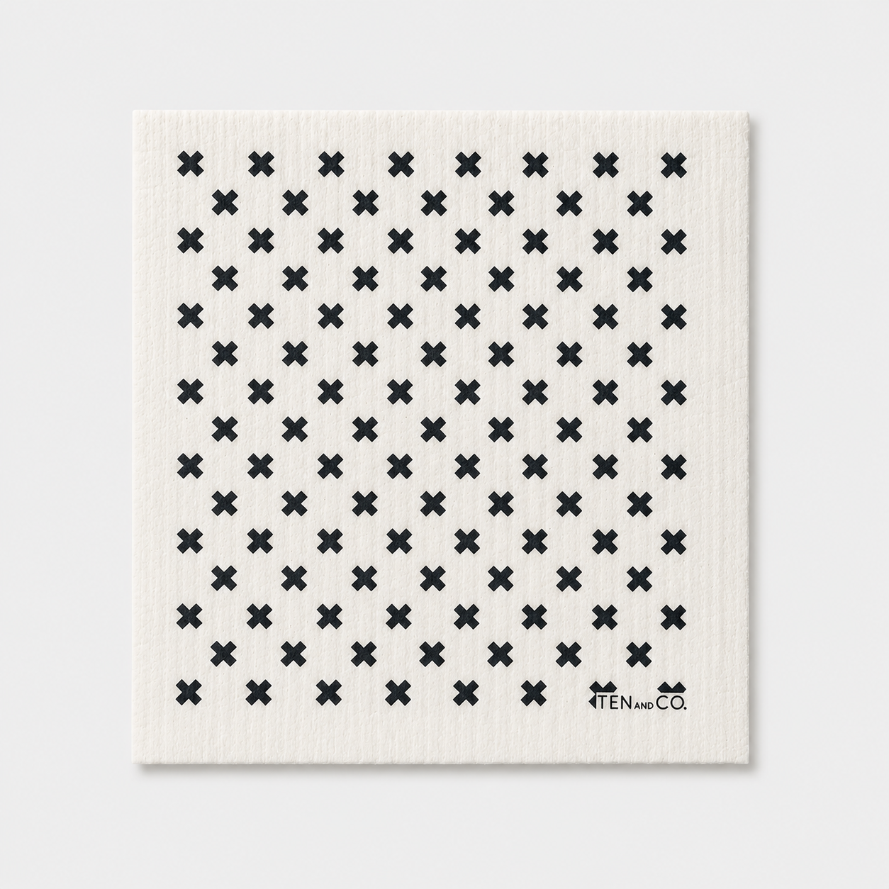 Tiny x Swedish Dishcloth Ten and Co. on light grey background