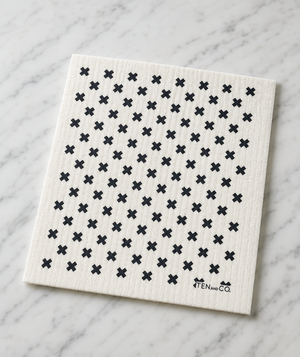 Tiny x Swedish Dishcloth Ten and Co. on marble counter