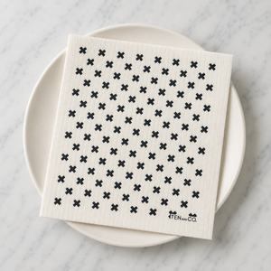 Tiny x Swedish Dishcloth Ten and Co. on plate