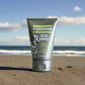 Nova Scotia Fisherman Deck Hands Hand Cream on beach