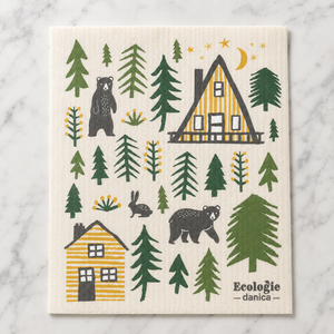 Wild Life Swedish Dishcloth Ecologie on marble counter