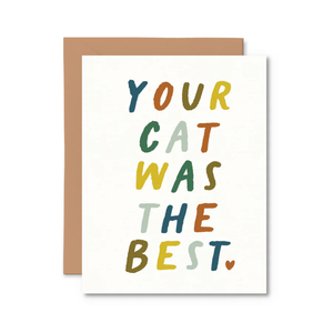Your cat was the best card