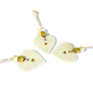 Handmade Heart Ornament Sassy Sacha Jewelry three hearts