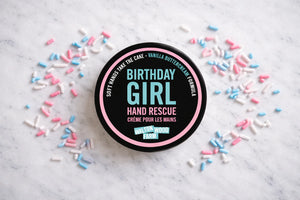 Birthday Girl Hand Rescue Walton Wood Farm surrounded by sprinkles