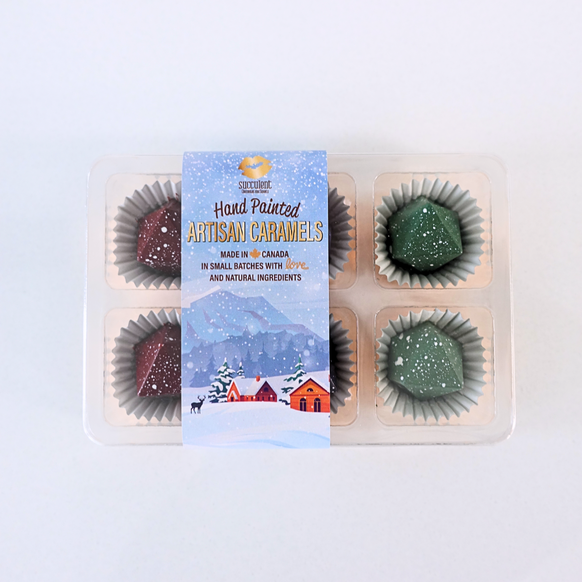 Artisan chocolate caramels christmas