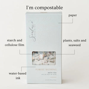 Forest Bathing Bath Tea Sealuxe Organics eco-friendly features