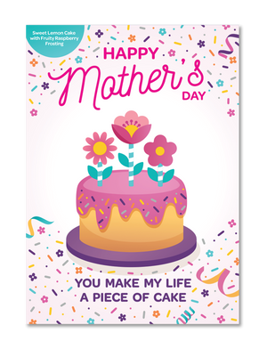 Mother's Day Cake Card - Lemon w/ Raspberry Frosting