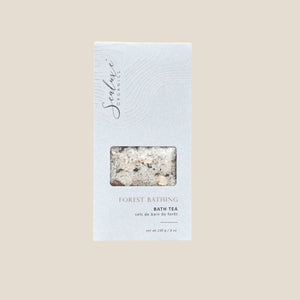 Forest Bathing Bath Tea Sealuxe Organics beige background