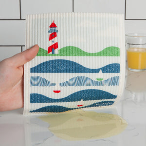 Lighthouse Swedish dishcloth Ecologie soaking up juice