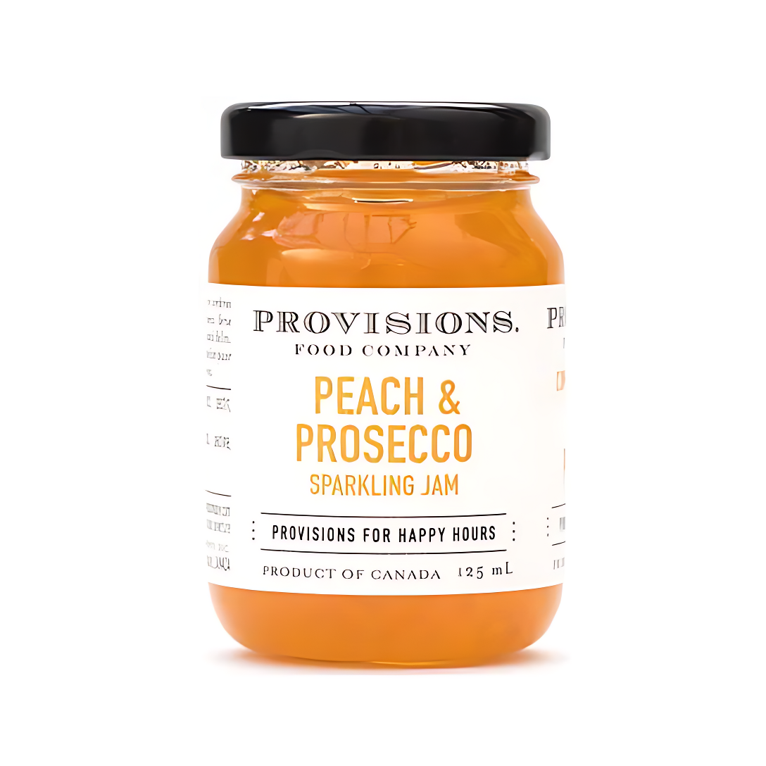 Provisions peach and prosecco sparkling jam