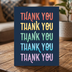 Card - Thank You (rainbow)