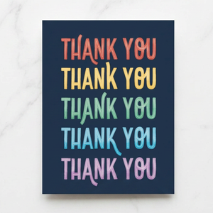 Card - Thank You (rainbow)