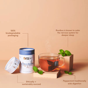 Golden Slumbers Tease tea features