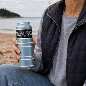 Benjamin Bridge Tidal Bay can in woman's hand