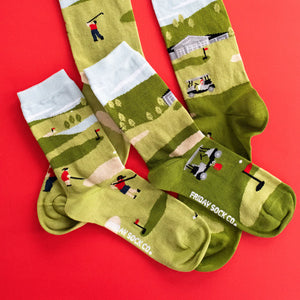 two pairs of Friday Sock Co Women's Golf Socks