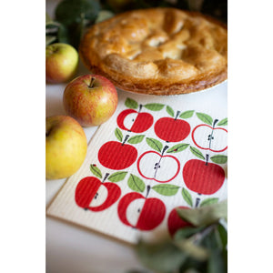 Delicious Swedish dishcloth Ecologie beside apples and pie