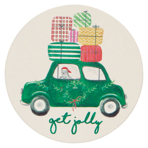 Soak Up Coaster Set - Winter Wheels
