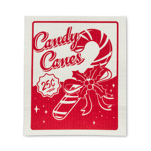 Swedish dishcloths set of 2 - Candy canes