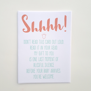 Shhhh Baby Shower Card
