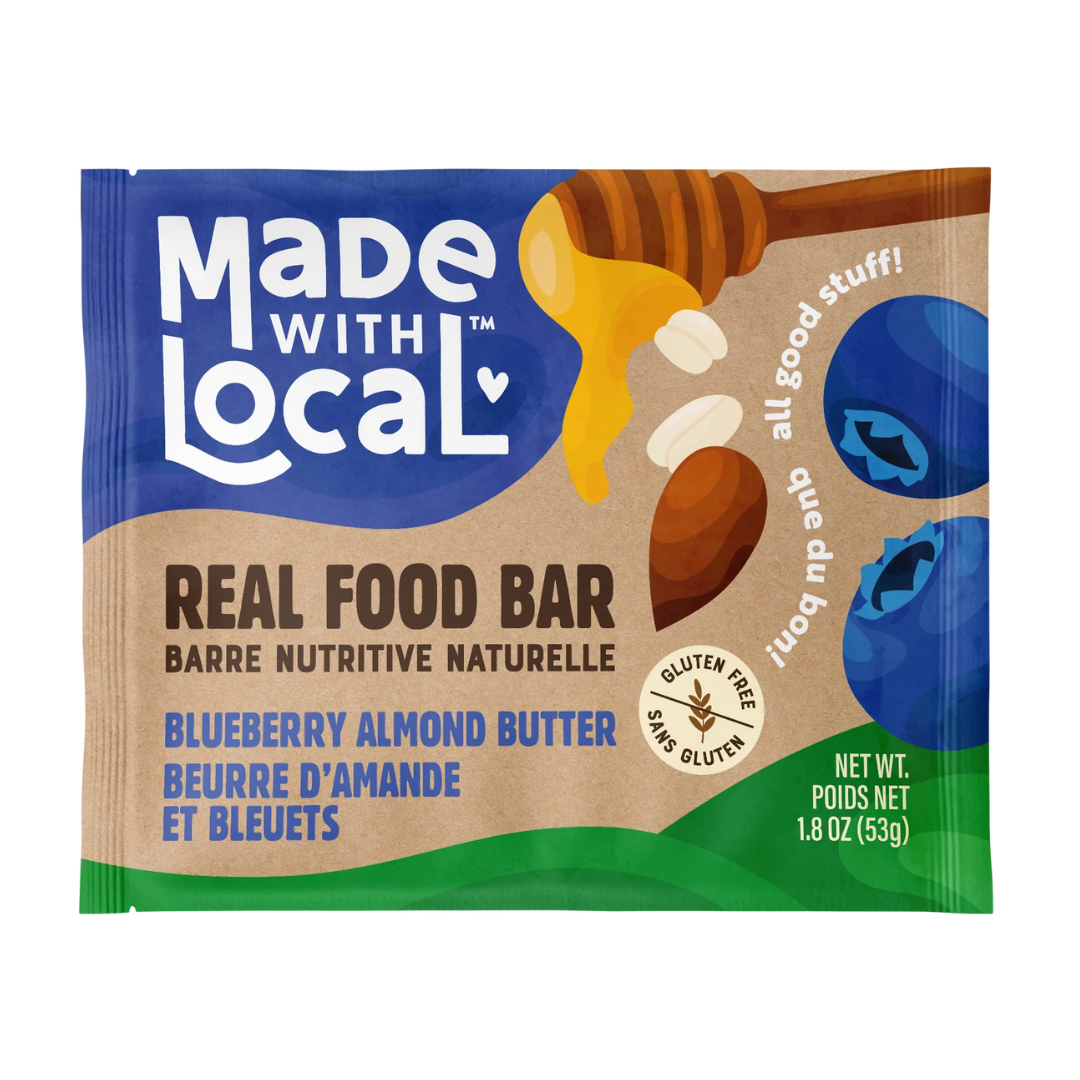 Blueberry almond butter bar Made with Local