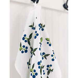 Tea towel & Swedish Dishcloth gift set - Blueberry