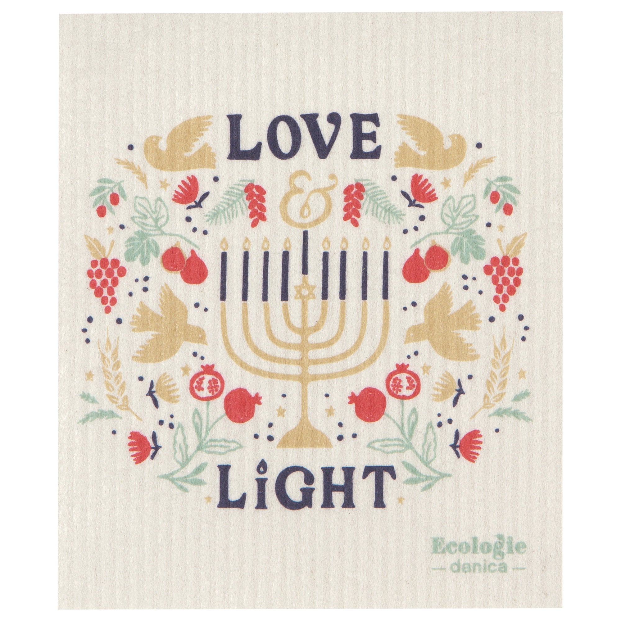 Love and light Swedish dishcloth