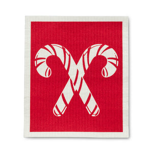 Swedish dishcloths set of 2 - Candy canes