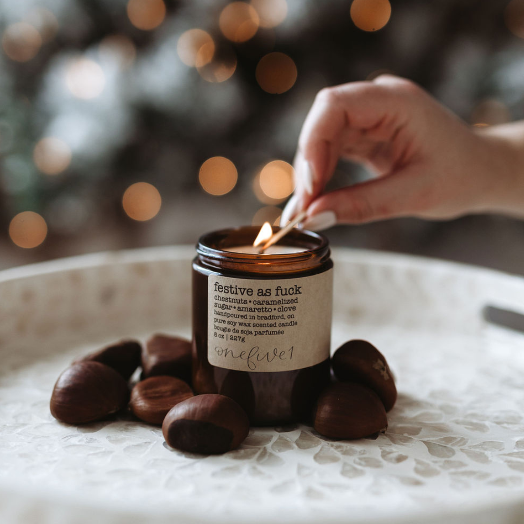 Festive as Fuck candle OneFive1