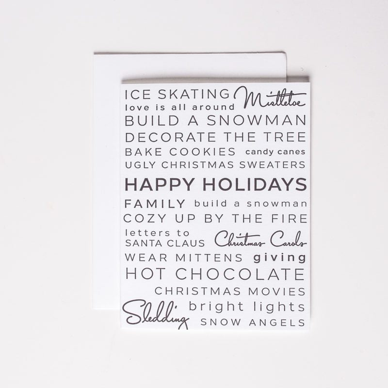 Card - Holiday activities - Cheerfetti Gift Co.