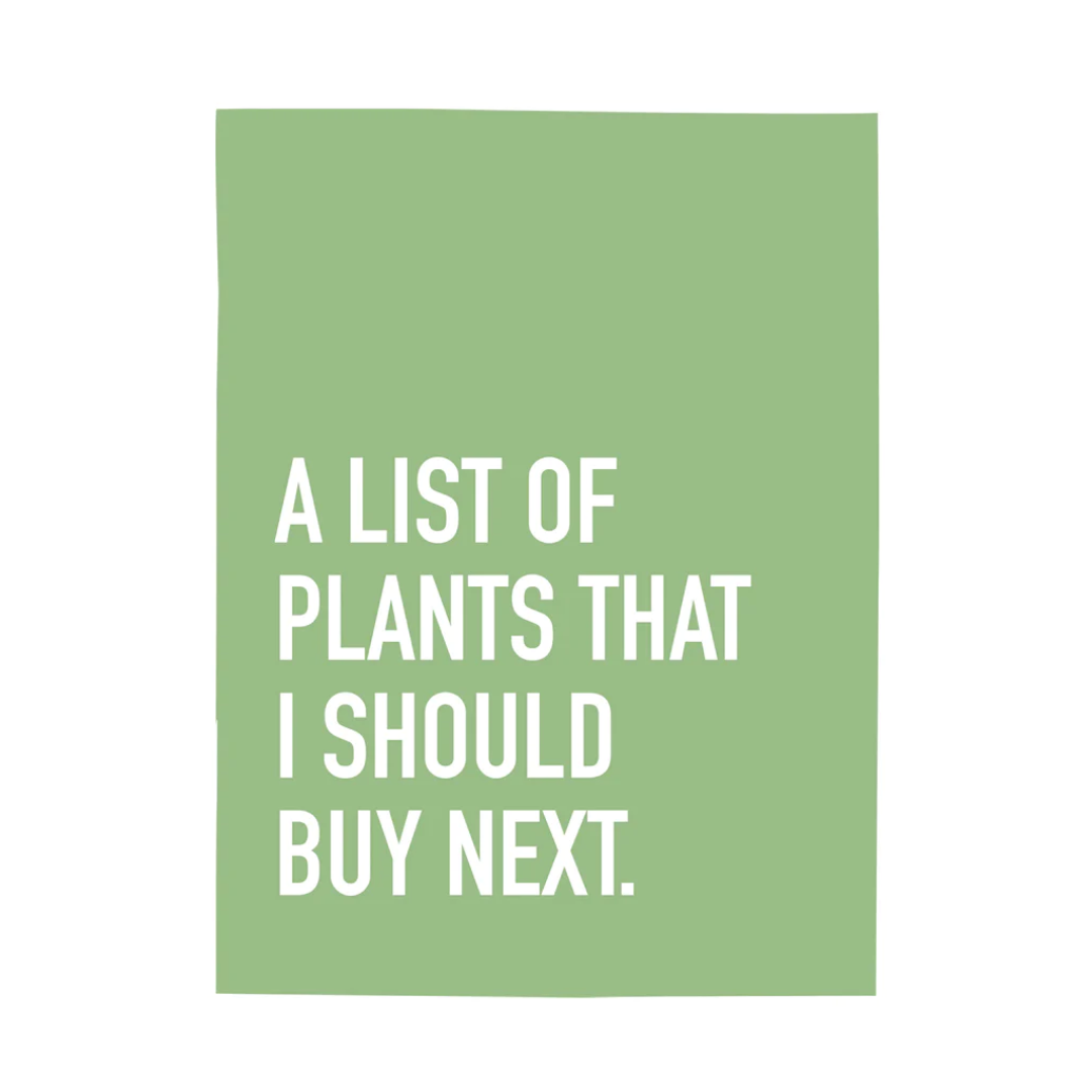 Pocket Notebook - List of Plants