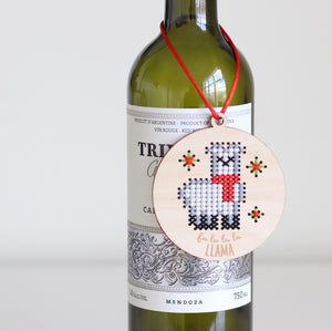Cross stitch ornament kit - Holiday llama