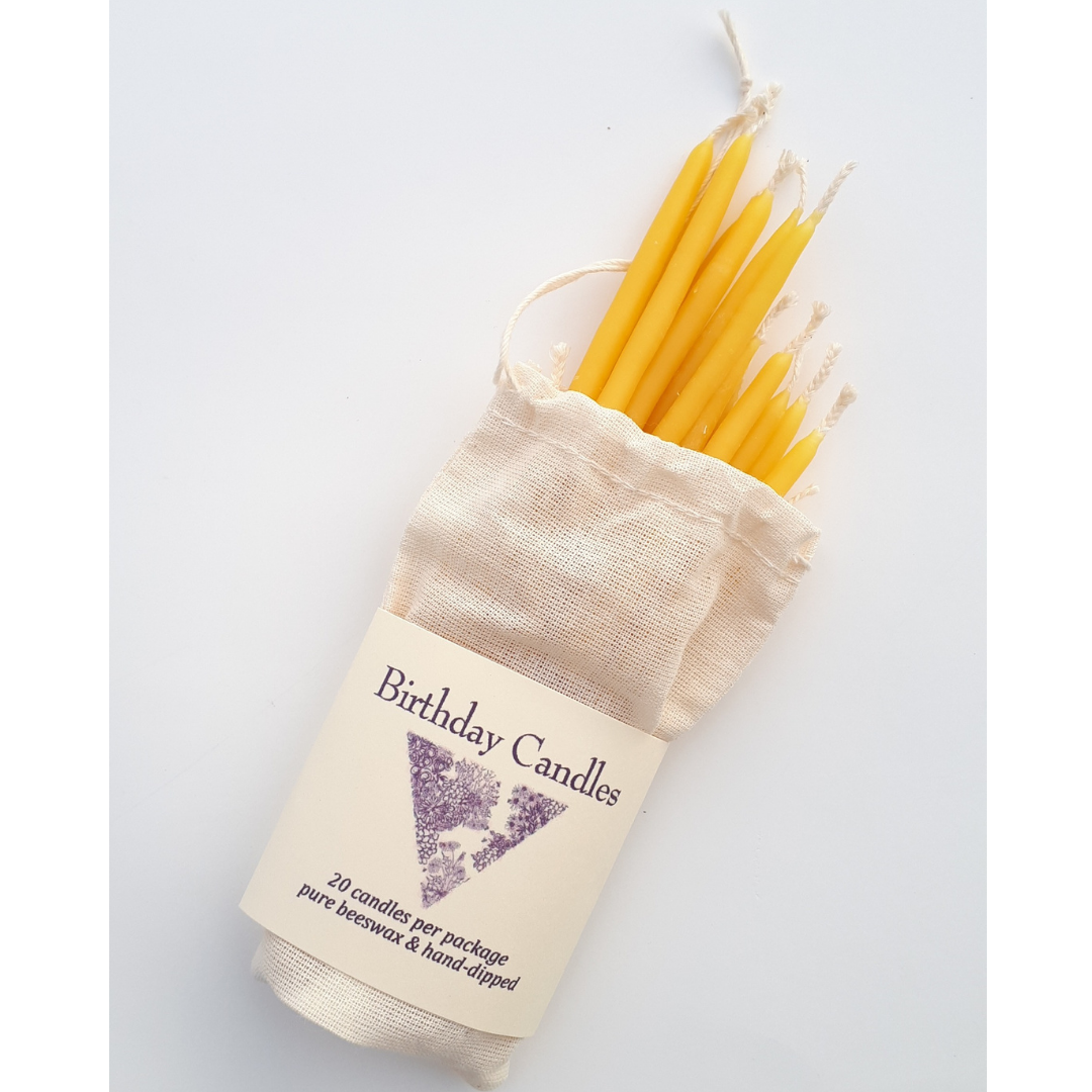 Beeswax birthday candles
