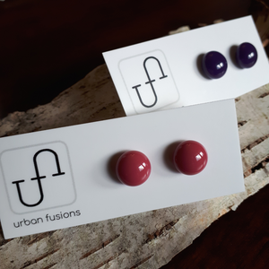 Urban fusions glass stud earrings