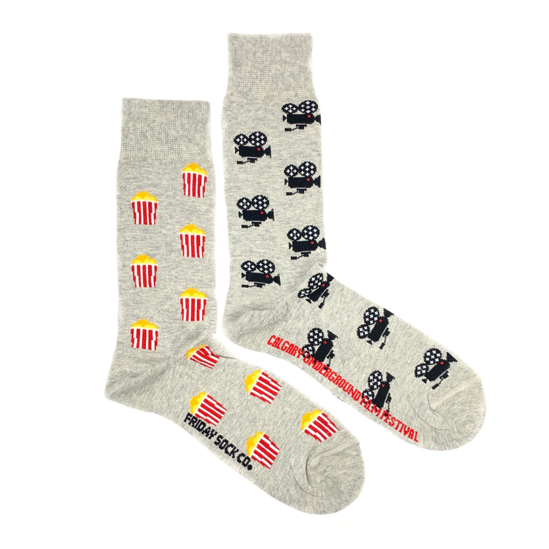 Popcorn movie socks Friday Sock Co.