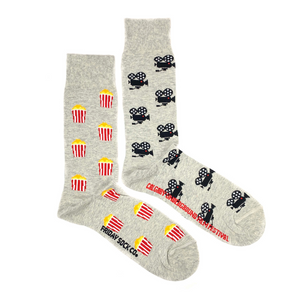 Women's camera and popcorn socks Friday Sock Co.
