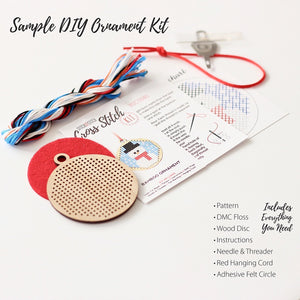 Cross stitch ornament kit - Snowman