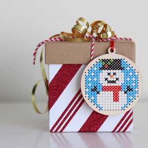 Cross stitch ornament kit - Snowman