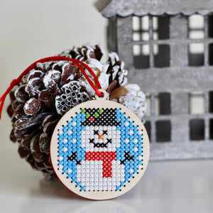 Cross stitch ornament kit - Snowman