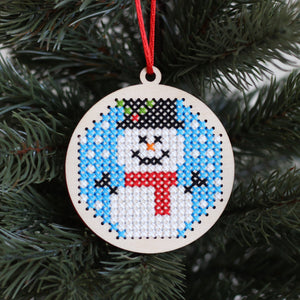 Cross stitch kit snowman