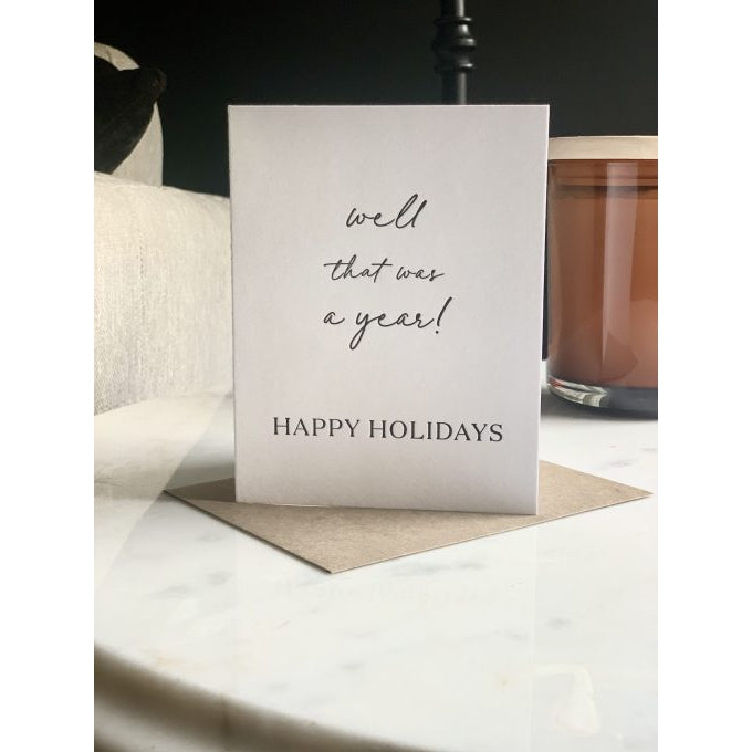 Holiday card - Well that was a year
