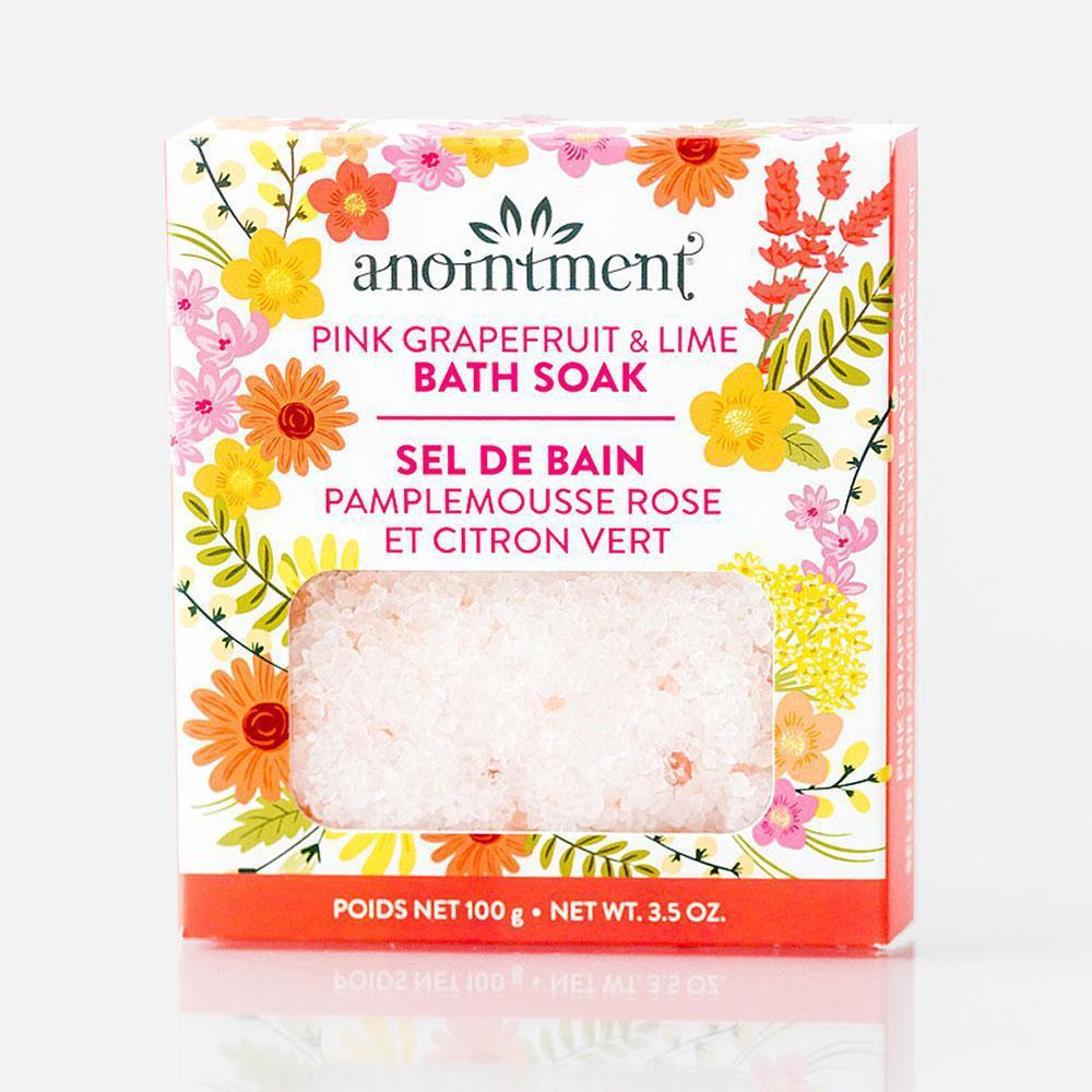 Anointment bath soak pink grapefruit and lime